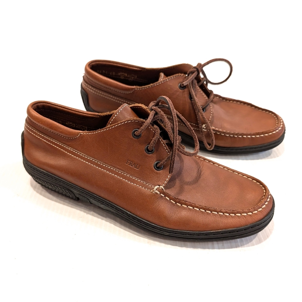 FRAU Made in Italy Brown Leather Men's Oxford Loafer Shoes size 43